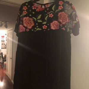 Black embroidered Dress